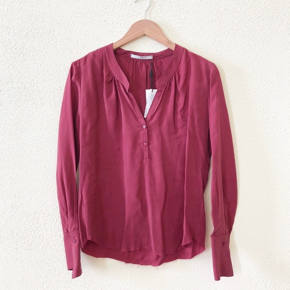 NWT PHARAOH Collection Michelle Blouse in Ruby XS - Picture 1 of 3